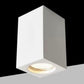 Faretto da Soffitto in Gesso GU10 Quadrato | Plafoniera Cubica Verniciabile | Attacco GU10 Max 35W | Design Moderno Bianco per Interni GS-C110-Q