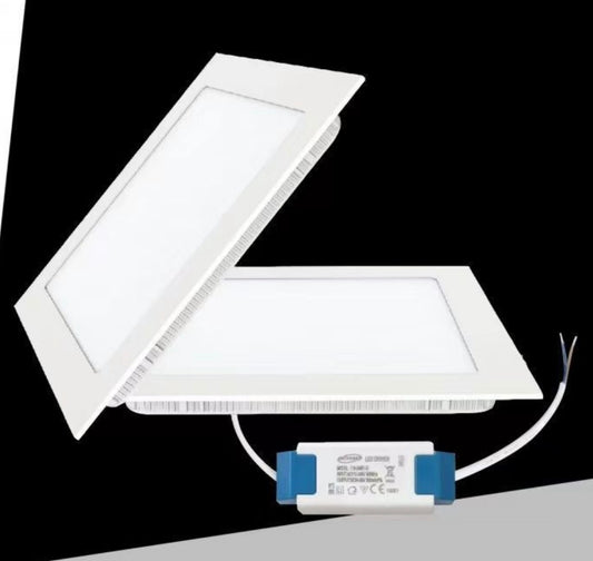 Faretto LED da Incasso Quadrato 6W 480LM, 3 Colori Selezionabili 3000K 4000K 6500K, Pannello LED Ultrasottile 120x120mm, Foro 105x105mm, Fascio 120°, CRI≥80, 1 Pezzo, P-105A-Q3C