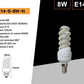 Lampadine LED E14 8W, Confezione da 10 Pezzi, 720LM, 3000K/4000K/6500K, Lampadina LED a Spirale, Luce Calda/Naturale/Fredda, CRI>80, Illuminazione 360°, Risparmio Energetico, Modello E14-S-8W