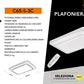 Plafoniera LED 64W con Telecomando, Lampada da Soffitto Dimmerabile CCT 3000K-4000K-6500K, Moderna in Metallo e Alluminio per Soggiorno Camera Cucina – C65-S-3C