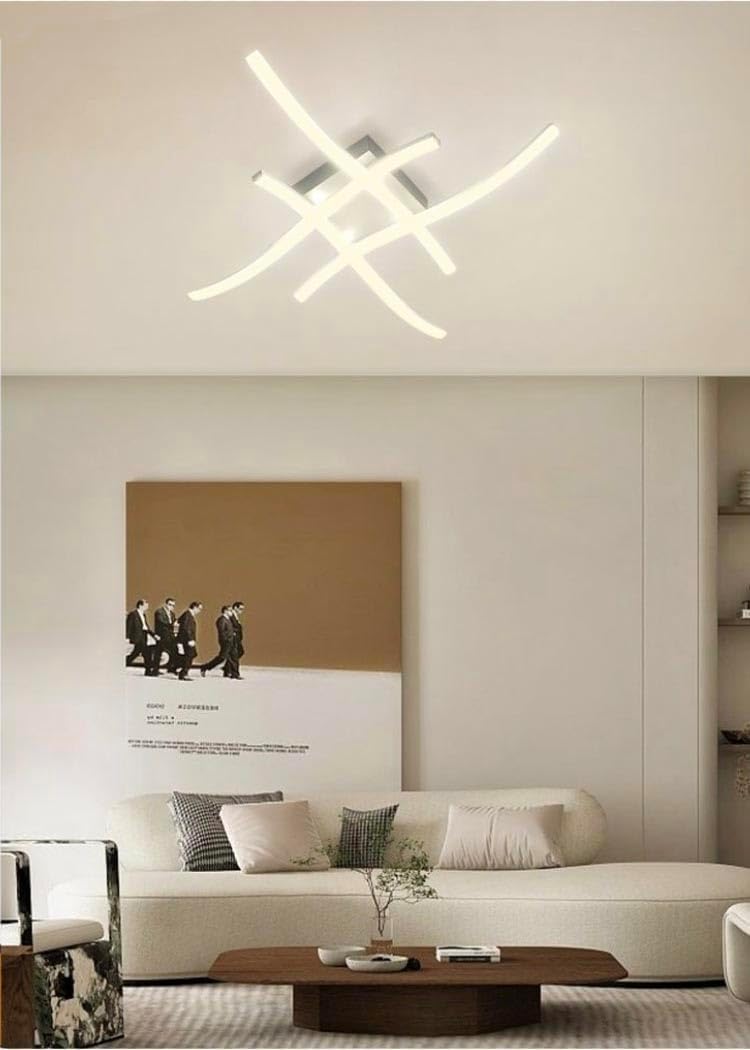 TEKHOME Plafoniera led luce bianca calda naturale lampadario 31 w 3 colori stile moderno C05-3C