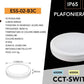 Plafoniera LED IP65 29W CCT 3000K-4000K-6500K Ø235mm, Lampada da Soffitto per Interno/Esterno, Ultra Luminosa 3940LM, Colore Nero/Bianco, ESS-02