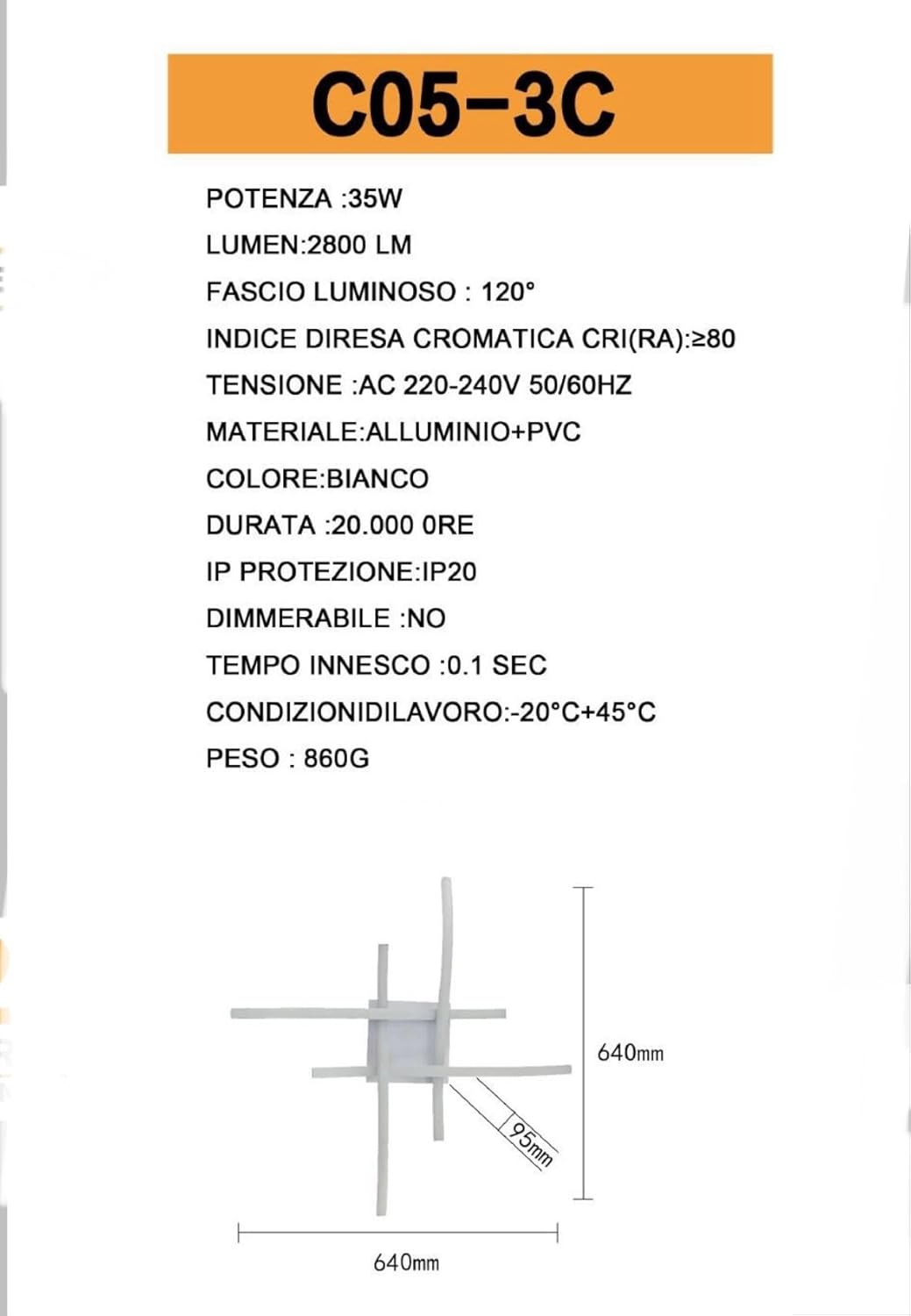 TEKHOME Plafoniera led luce bianca calda naturale lampadario 31 w 3 colori stile moderno C05-3C
