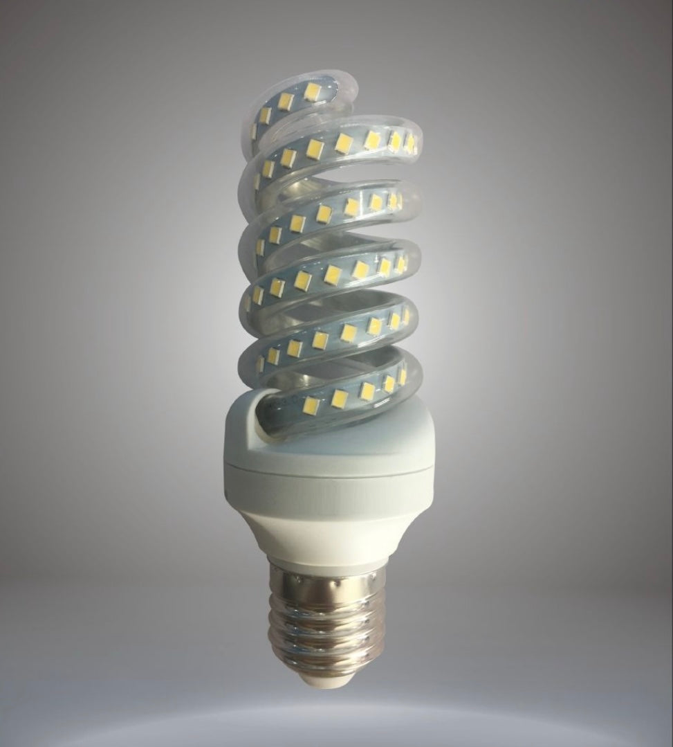 Lampadine LED E27 16W, Confezione da 10 Pezzi, 1600LM, 6500K Bianco Freddo, Lampadina LED a Spirale, CRI>80, Illuminazione 360°, Risparmio Energetico, Accensione Istantanea, Modello E27-S-16W