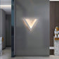 TEKHOME Applique da muro LED 9W design moderno a forma di V, luce regolabile 3000K-6500K, lampada da parete decorativa per soggiorno, corridoio e camera da letto AQ14-B3C