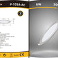 Faretto LED da Incasso 6W 480LM, Pannello LED Rotondo Ultrasottile Ø120mm, Foro Ø105mm, Luce Calda 3000K, Fascio 120°, CRI≥80, Bianco, 1 Pezzo, P-105A-AC
