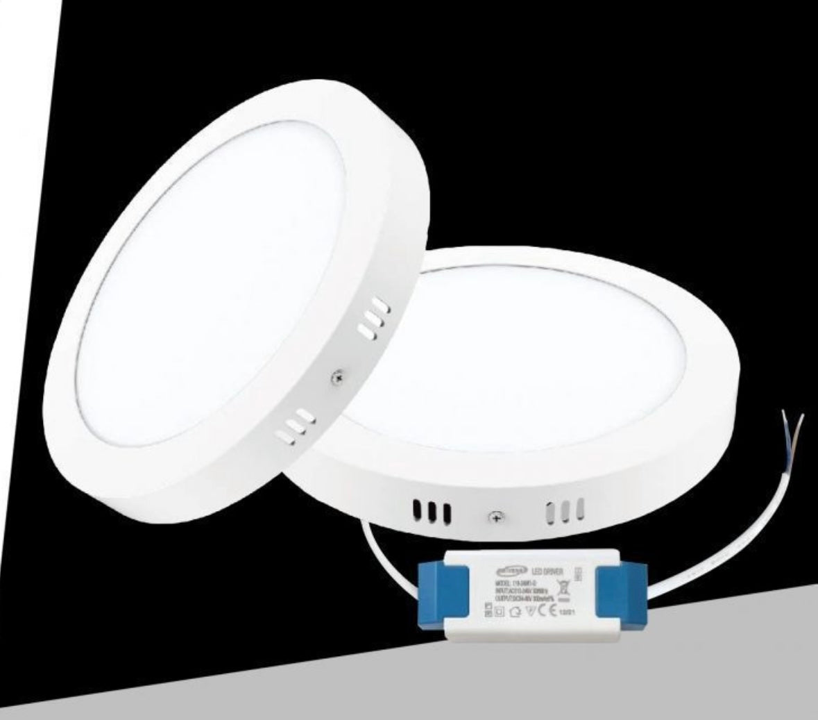 Pannello LED Rotondo da Soffitto 24W 2400LM, 3 Temperature Colore Selezionabili 3000K 4000K 6500K, Plafoniera LED Ø300mm, Altezza 35mm, Fascio 120°, CRI≥80, IP20, 1 Pezzo, P-300B-T3C