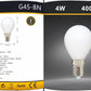 5PZ Lampadina LED E14 G45 4W, Mini Globo Opaco, 300LM, Luce Calda 2700K / Naturale 4000K / Fredda 6500K, Non Dimmerabile, 220V, per Lampadari e Abat Jour, G45-B Series