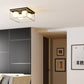 TEKHOME Plafoniera da soffitto minimalista lampada in metallo nero bronzo con 4 sfere in vetro per camera da letto G9 C76-4