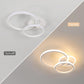 Plafoniera LED Moderna 42W, Lampadario da Soffitto a 3 Anelli in Alluminio, Luce Calda 3000K, Design Elegante, Ø62 cm, Bianco, Ideale per Soggiorno Camera da Letto Cucina C35