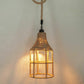 Lampadario a sospensione con paralume a campana in corda di canapa stile vintage retrò lampada E27 arredo casa A41-1