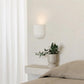 Applique in Gesso da Parete, Attacco GU10, Verniciabile, Design Moderno Minimal, Lampada da Muro per Interni, IP20 GS-E88