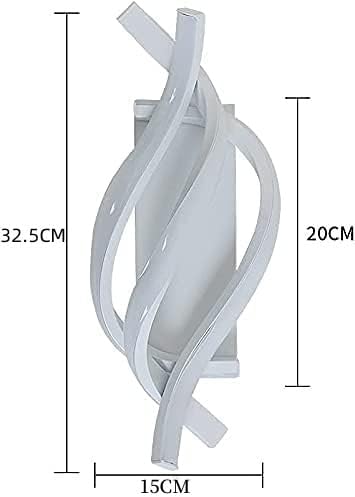 Applique LED 16W, Lampada da Parete Moderna Bianco, 3000K/4000K/6500K CCT Switch, 1280 Lumen, Illuminazione Interni IP20, Design a Spirale AQ23-B3C