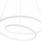 Lampadario led a sospensione anelli incrociati 38 w luce 3000K-6500K B62-B3C