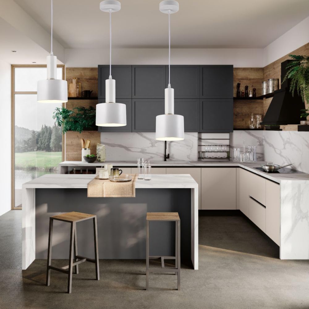 Lampadario a sospensione E27 lampada pendente minimal per cucina isola snack A22