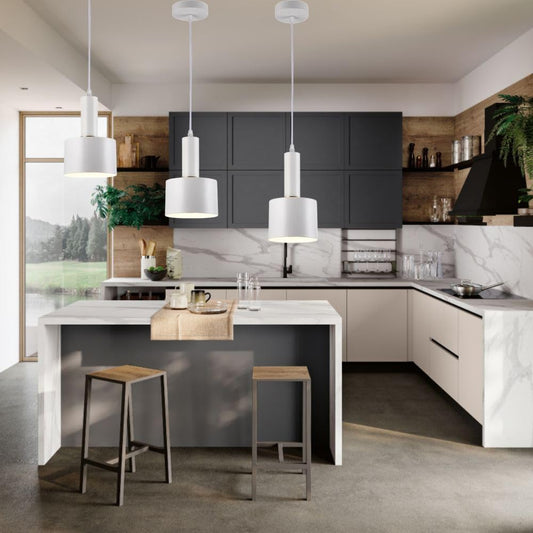 Lampadario a sospensione E27 lampada pendente minimal per cucina isola snack A22