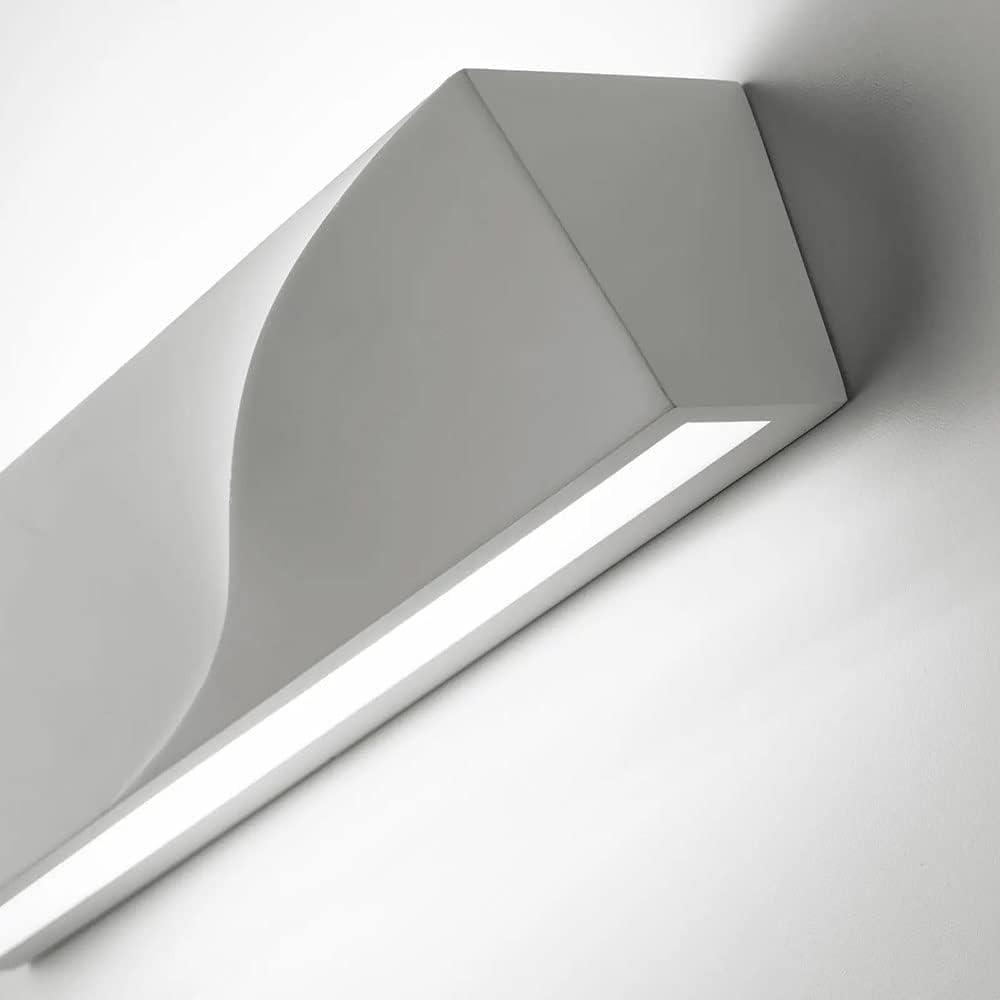 Applique da Parete in Gesso Verniciabile, Attacco G9, Luce Diretta/Indiretta, Lampada da Muro Moderna per Interni – GS-E78