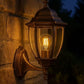 TEKHOME Lanterna da Muro per Esterno E27 IP55 – Lampada da Parete in Alluminio e Vetro, Stile Classico per Giardino, Balcone o Ingresso (Disponibile in 4 Colori) ES09