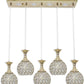 Lampadario led da soffitto a sospensione 35 watt luce fredda 6500k portalampada G9 con sfere con cristalli gocce in acrilico lampada plafoniera sospesa oro o argento B26