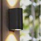 Applique da Esterno 2xGU10 IP65 – Lampada da Parete LED a Doppia Luce su e Giù, Impermeabile, in Alluminio Verniciato, Design Moderno per Facciata, Balcone o Giardino ES14