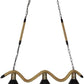 Lampadario da soffitto con corda in canapa vintage retrò lampada con 3 paralumi a campana E27 da soffitto arredamento rustico B24-3