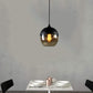 Lampadario a Sospensione Industriale LP-12N, Attacco E27, Altezza Regolabile 120 cm, Paralume in Vetro e Alluminio, Ø21cm, Stile Moderno per Casa, Hotel, Corridoio, Supermercato LP-12N