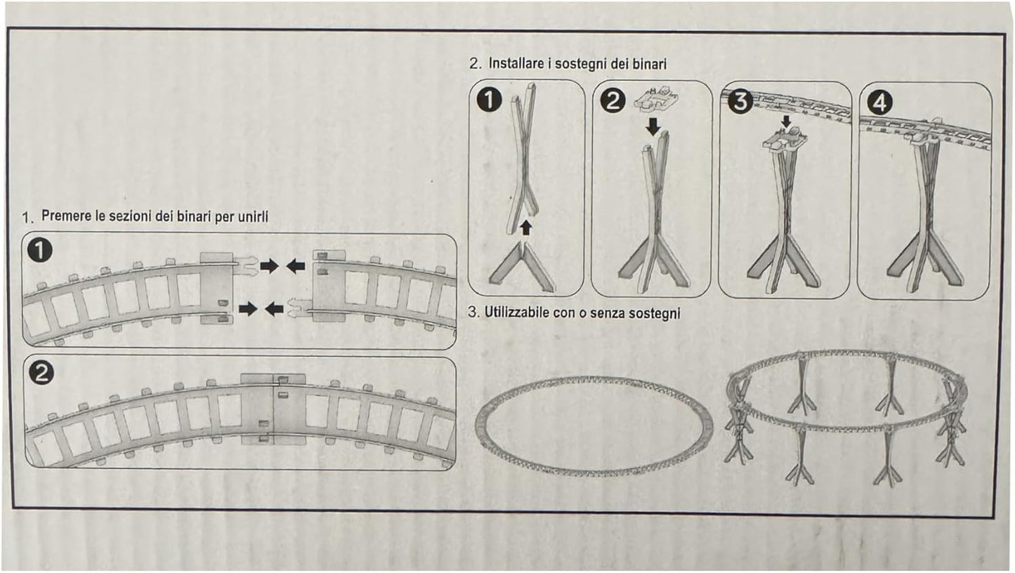 Treno Natalizio con Aeroplano 38 Pezzi con Musica, Luci e Movimento – Set Decorativo di Natale con Pista Sospesa, Effetti Sonori e Luminosi, Idea Regalo per Bambini e Decorazione Natalizia