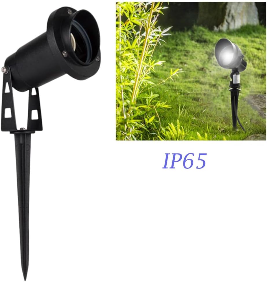 Faretto da Giardino con Picchetto IP65 per Esterno, Attacco GU10, Orientabile, Alluminio, Impermeabile, Ideale per Illuminazione Giardino, Vialetti e Piante – Modello ET-01