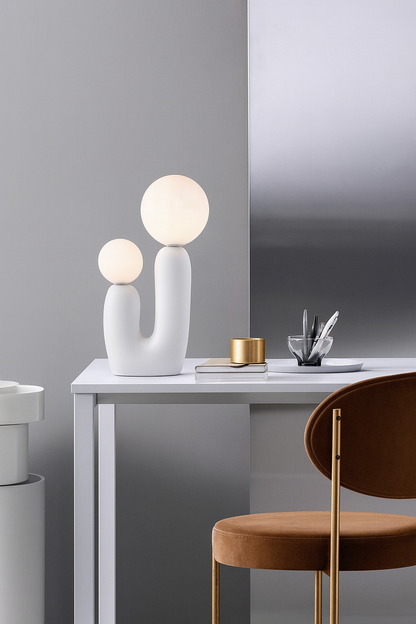 Lampada da Tavolo Design  – Attacco G9, Lampada Decorativa Moderna in Resina, Stile Artistico per Soggiorno, Camera da Letto, Comodino D14