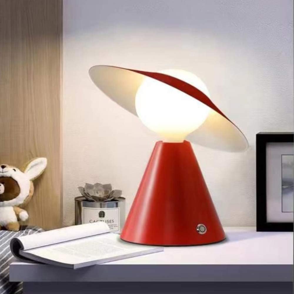 Lampada da Tavolo E27  – Design Moderno con Paralume Inclinato, Lampada da Comodino in Metallo, per Camera da Letto, Soggiorno, Studio   D13