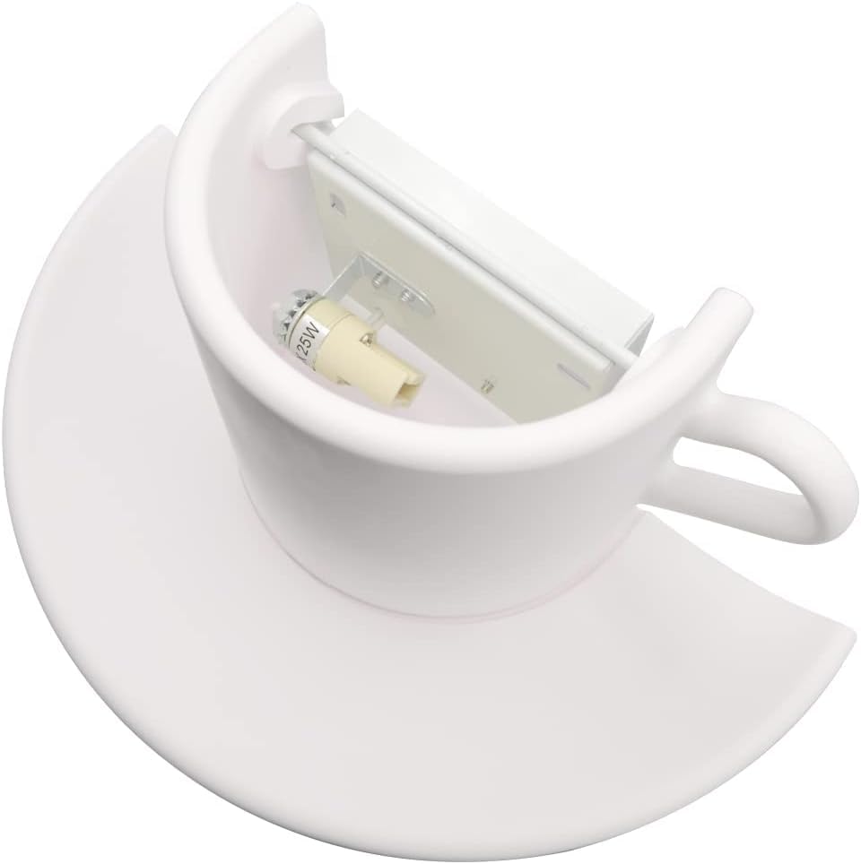 Applique da Parete in Gesso Design Tazza con Piattino, Attacco G9, Verniciabile, Luce Decorativa per Soggiorno e Camera – GS-E85