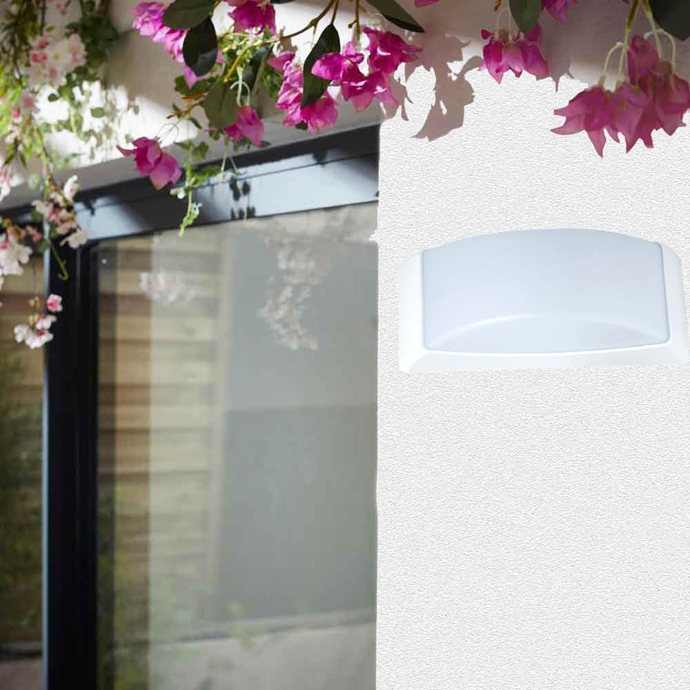 Applique da Esterno IP54 Attacco E27, Lampada da Parete Moderna Impermeabile in ABS+PC, Compatibile con Lampadine fino a 60W, per Facciata, Balcone, Corridoio - Bianco/Grigio Scuro H320