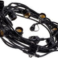 Catena Luminosa E27 Esterno IP54 con Portalampada, Collegabile, per Giardino Terrazzo Festa – Varianti 10 e 15 Luci Nero/Bianco P01-S01