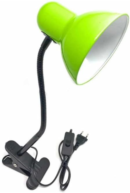 Lampada da Tavolo con Pinza – Attacco E27, Braccio Flessibile 40 cm, Metallo, Luce Direzionabile, Max 60W – Studio, Scrivania, Cameretta D21