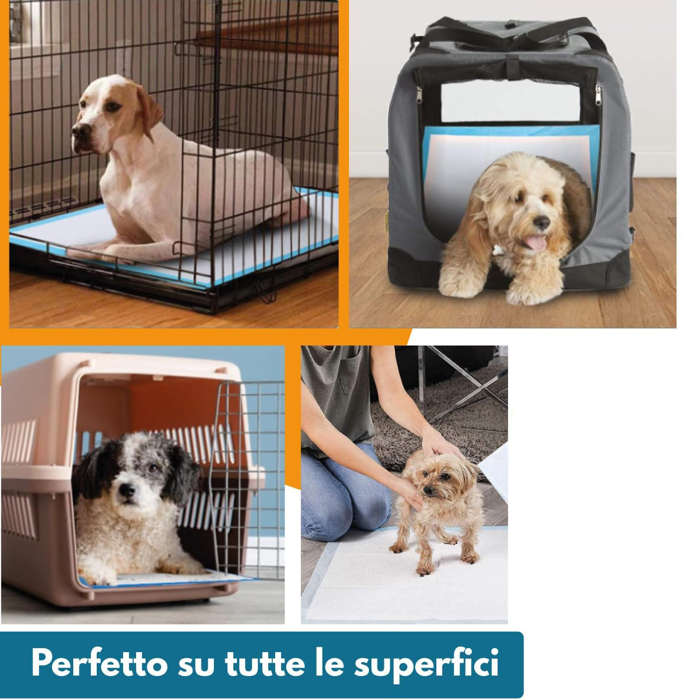 Tekhome Tappetini Igienici per Cani 60X60cm, Traverse Cani Accessori, Tappetini Cane, Traversina Tappetino Cane Pipi Assorbenti Igienico, Asciugatura Rapida N OMAGGIO 1 confezione salviettine per animali e 1 penna personalizzata