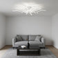 Plafoniera LED 56W Moderna a Soffitto, Luce CCT 3000K-4000K-6500K Selezionabile, Design Creativo Bianco, Lampada da Soffitto per Soggiorno Camera da Letto, PN-35B3C