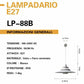 Lampadario a Sospensione E27, Design Moderno in Vetro e Ferro, Attacco E27, Altezza Regolabile 120cm, per Sala da Pranzo, Cucina, Soggiorno, LP-88