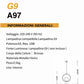 Lampadario bronzo sospensione LED cerchio pendente G9 paralume globo vetro luce tavolo cucina soggiorno ristorante A97