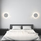 Applique da Muro LED 8W 3000K, Orientabile Rotonda, Bianco/Nero, Moderno Design per Camera da Letto, Corridoio, Soggiorno, Lampada da Parete Interno MR-01