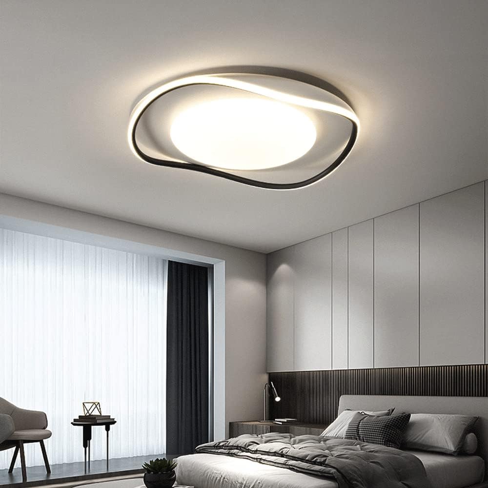 Plafoniera LED 48W Moderna Ø50 cm con Telecomando, 3 Colori CCT 3000K/4000K/6500K, 2880LM, Lampada da Soffitto per Soggiorno Camera Cucina, Design Elegante Bianco C64
