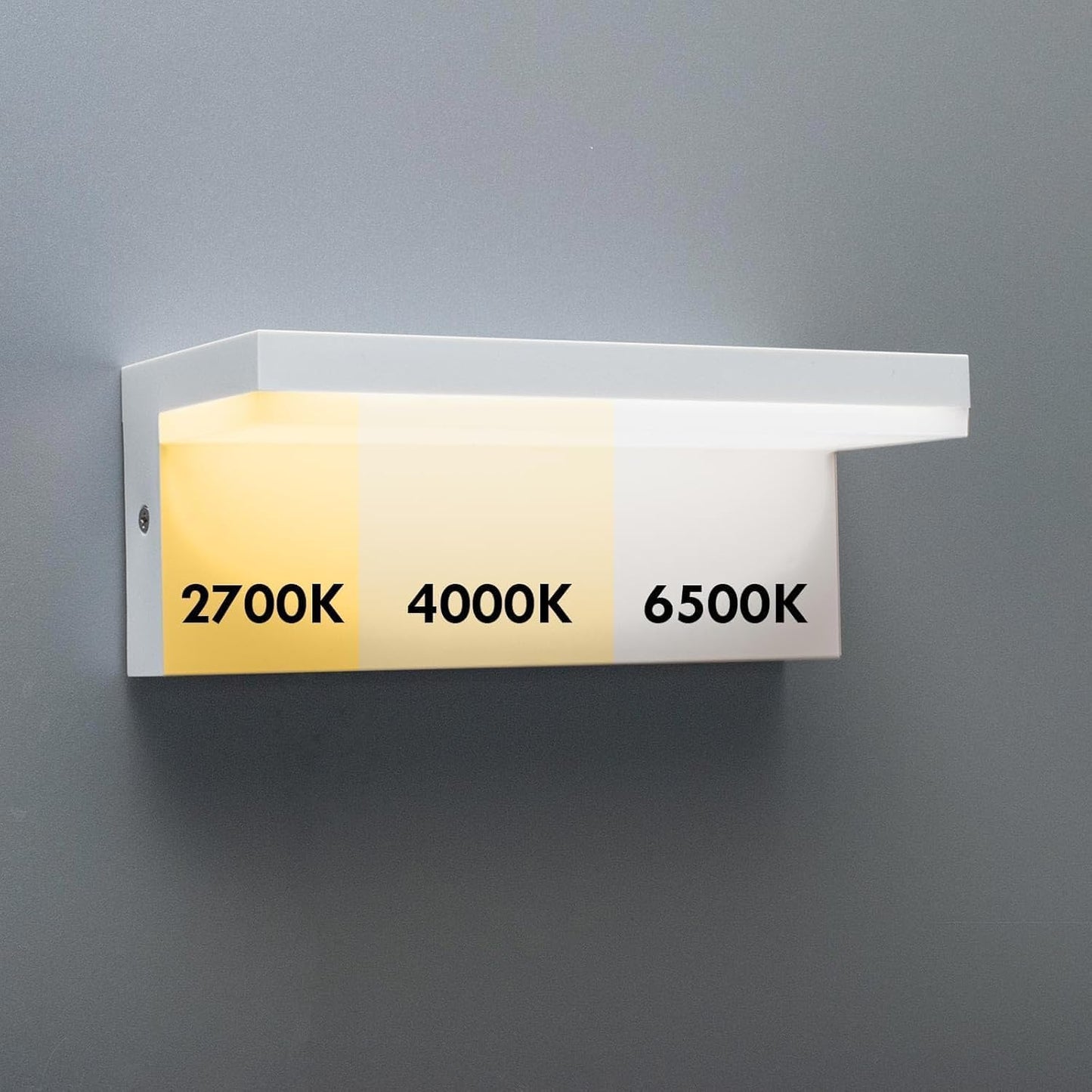 Applique da Esterno LED 10W IP54 – Lampada da Parete Moderna in ABS+PC, 1000LM, 3 Colori CCT Regolabile, Colore Nero o Bianco, per Facciate, Giardini e Balconi B82