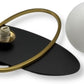 Applique LED da Parete G9, Design Moderno Nero e Oro, Sfera Opalina, Luce Diffusa per Camera, Soggiorno, Corridoio, Ingresso, Lampada Decorativa in Metallo Elegante AQ58