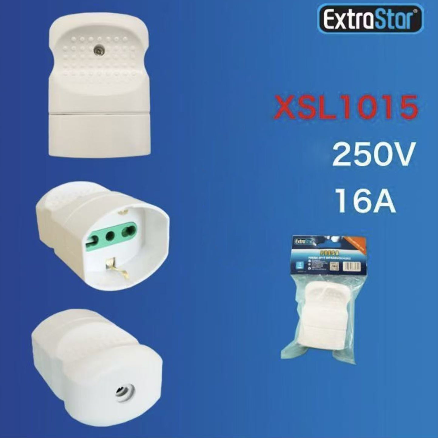 5 Pezzi Adattatore Spina 16A con Presa Schuko 2P+T, Adattatore Elettrico Italiano 250V con Terra, Certificato CE – XSL1015