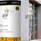 TEKHOME Lanterna da Muro per Esterno E27 IP55 – Lampada da Parete in Alluminio e Vetro, Stile Classico per Giardino, Balcone o Ingresso (Disponibile in 4 Colori) ES09