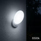 Applique LED da Esterno 10W IP54 CCT 2700K-4000K-6500K, Lampada da Parete Rotonda Impermeabile 1100LM in ABS+PC, per Bagno, Balcone e Corridoio – Bianco ESA-02B3C