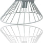 TEKHOME Plafoniera E27 a soffitto a forma di cesta, Max 60W, Corpo bianco in metallo, Interno, Modello C70