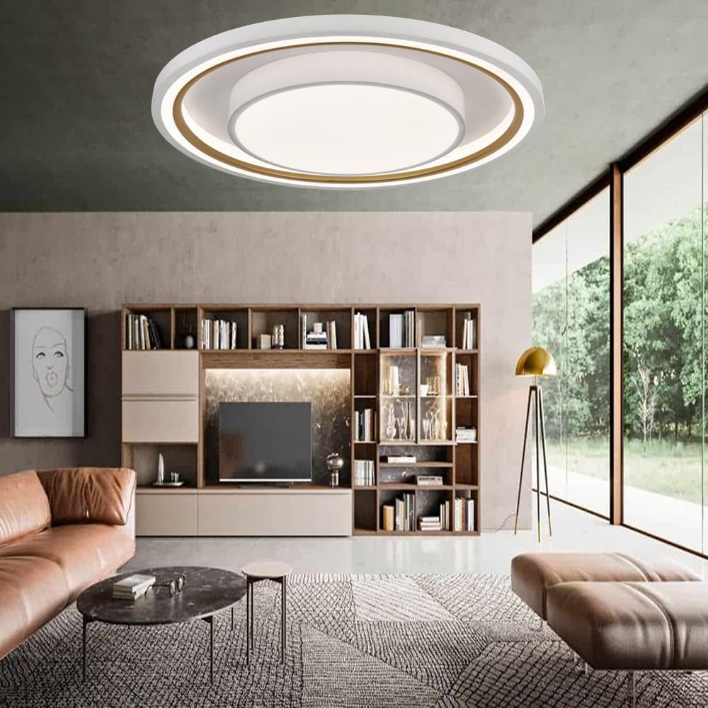 TEKHOME Plafoniera a led 35 watt tonda tecnologia CCT tre colorazione di luce gestibile con telecomando e App lampada da soffitto PN-31-3C