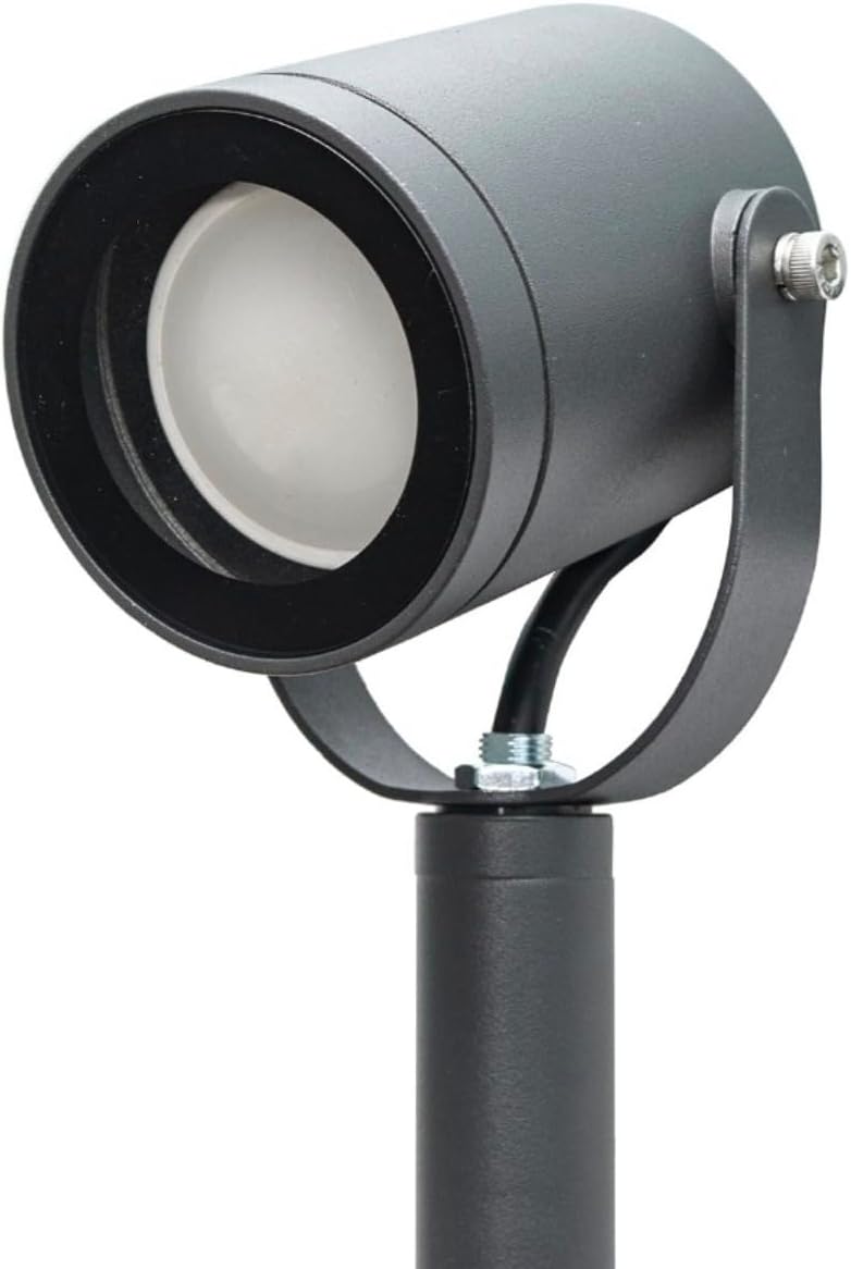 Faretto da Giardino con Picchetto IP54, Attacco GU10, Orientabile, Impermeabile, in Alluminio, Ideale per Esterno, Piante e Vialetti – Modello PS-01G
