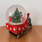 Carillon Natalizio Trenino di Babbo Natale con Globo di Neve Musicale, Decorazione Natalizia da Tavolo, L’Arte del Natale, Carica Meccanica, 22x12x17,5 cm 423521