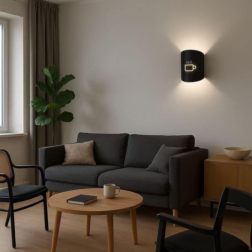 TEKHOME Applique da muro design caffè G9, lampada da parete moderna in metallo e ceramica, 1XG9, colore nero o bianco, per soggiorno cucina bar AQ45